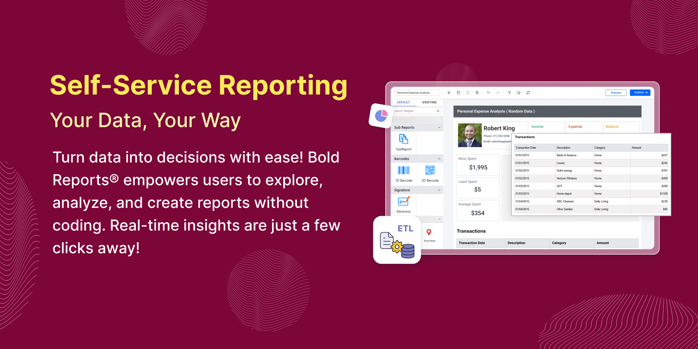 screenshot of Bold Reports